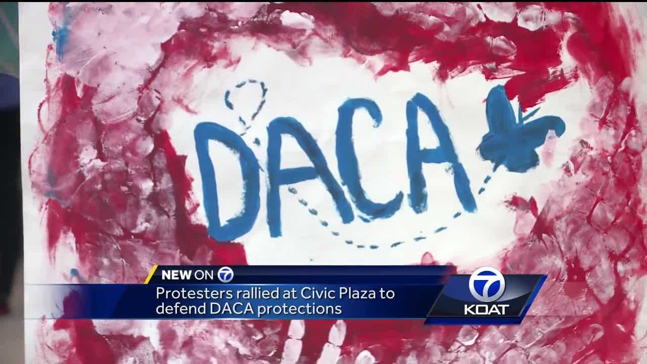 Protesters rally at Civic Plaza to defend immigrant rights