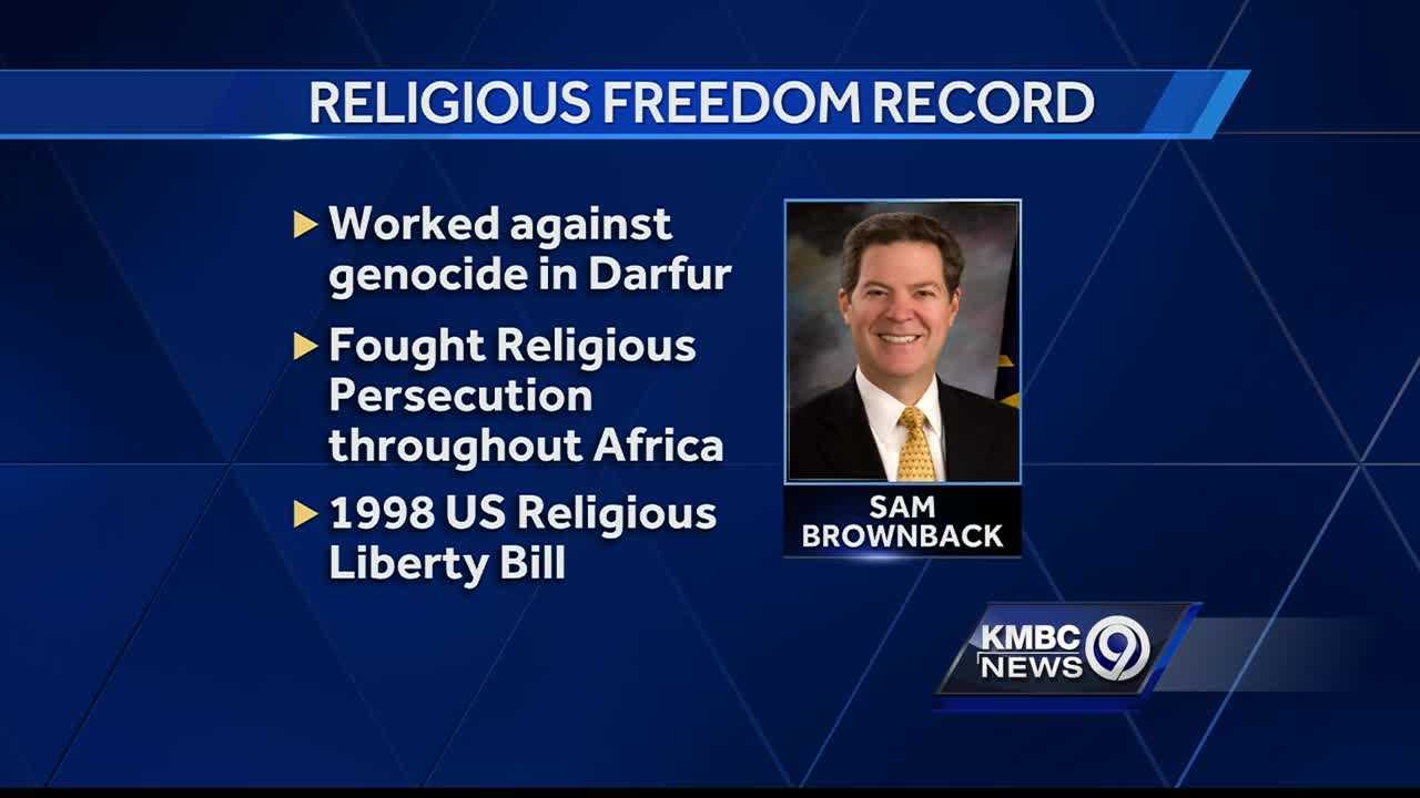 Kansas Gov. Sam Brownback will take religious freedom ambassador post, but is unsure on timeline