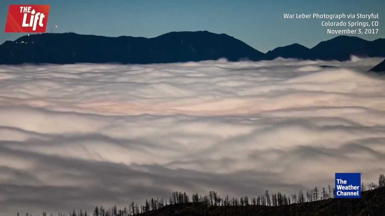 Incredible time-lapse video shows 'ocean' of clouds over Colorado Springs