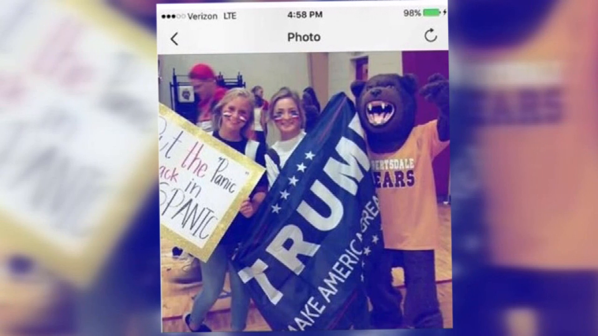 'Put the Panic Back in Hispanic': Pep rally sign stirs controversy