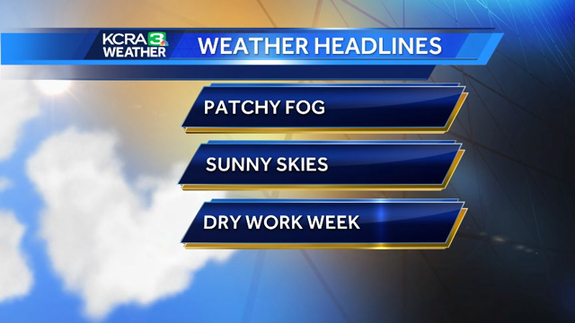 Sunny and dry weather ahead.
