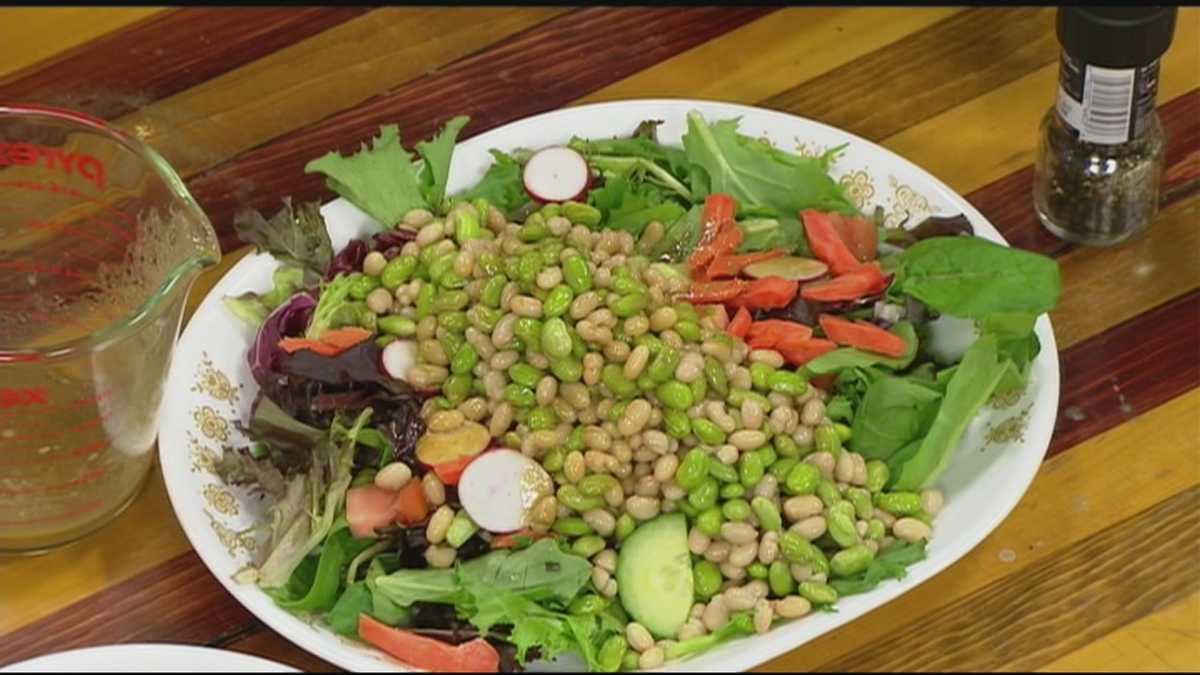 Edamame and navy bean salad