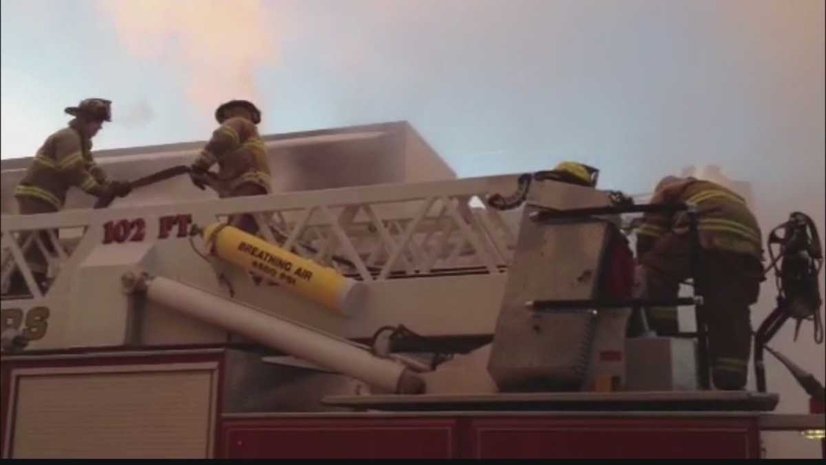 Crews continue to fight downtown Waterford fire