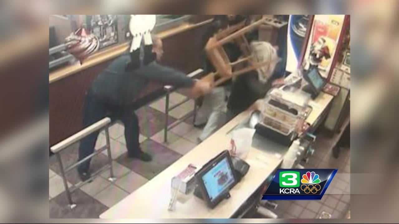Customer stops armed robber at Yuba City Wendy's with chair