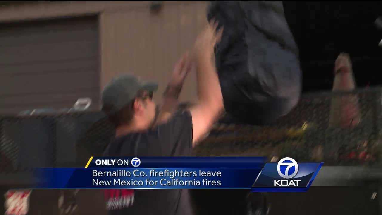 New Mexican firefighters leave to battle CA fires