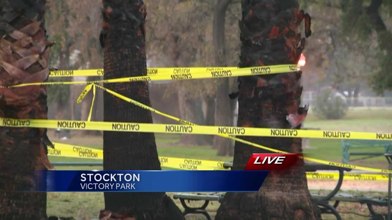 Arsonists target another park in Stockton