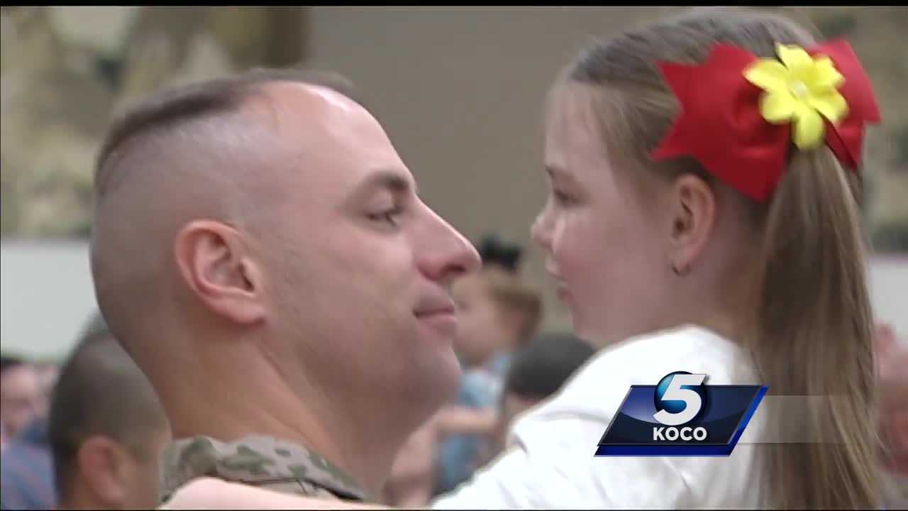 Families, friends welcome home National Guardsmen after serving year in Middle East