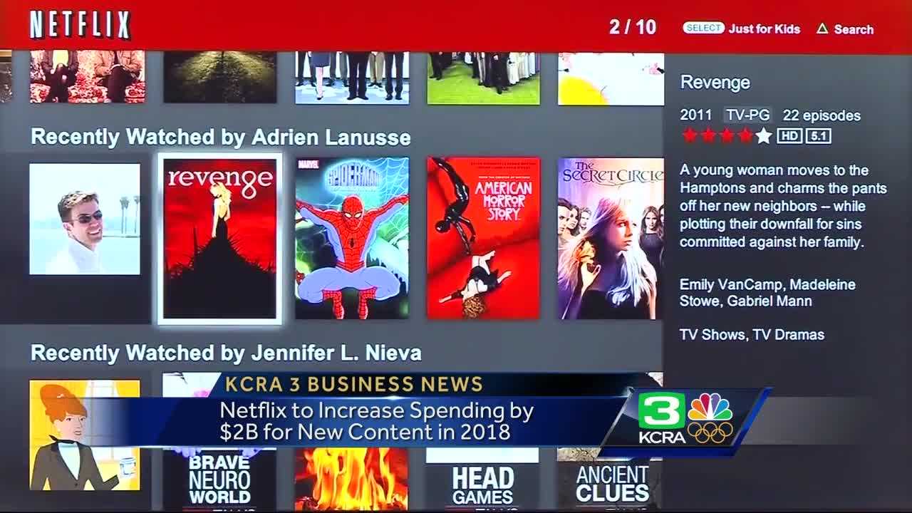 Business News: Netflix to spend up to $8 billion on programming next year
