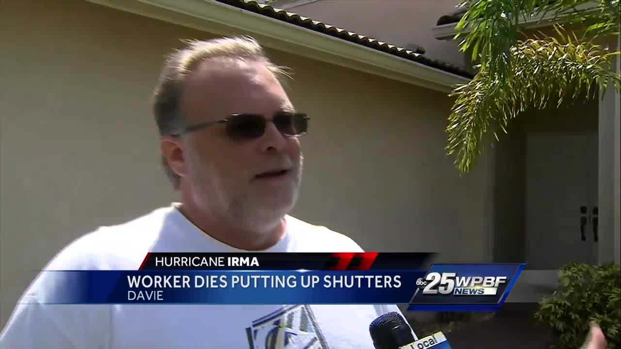 Worker dies putting up shutters for friend ahead of Irma