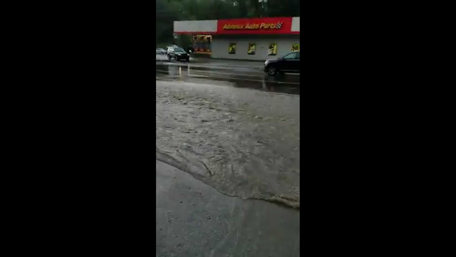 Raw video: Flooding on Route 51 in Pittsburgh