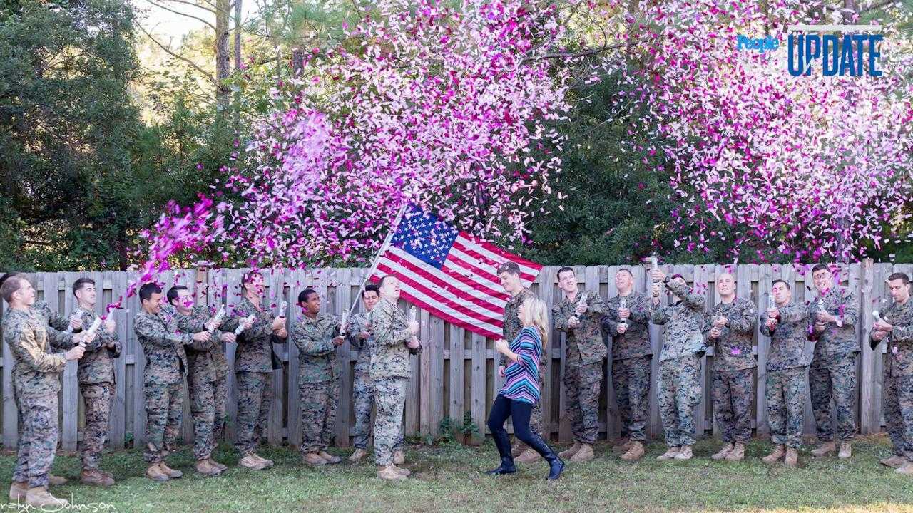 Pregnant Navy widow honors husband with Veterans Day baby gender reveal