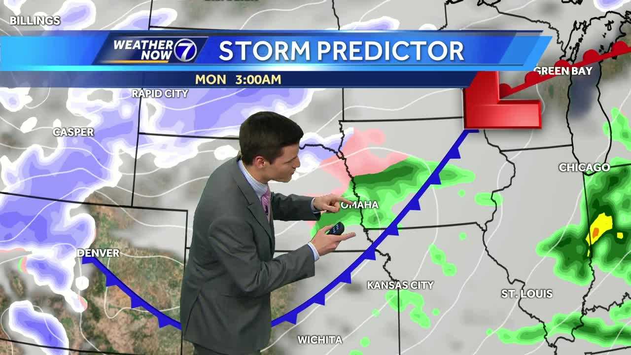 Get ready for a warm and windy Sunday, freezing drizzle possible by early Monday
