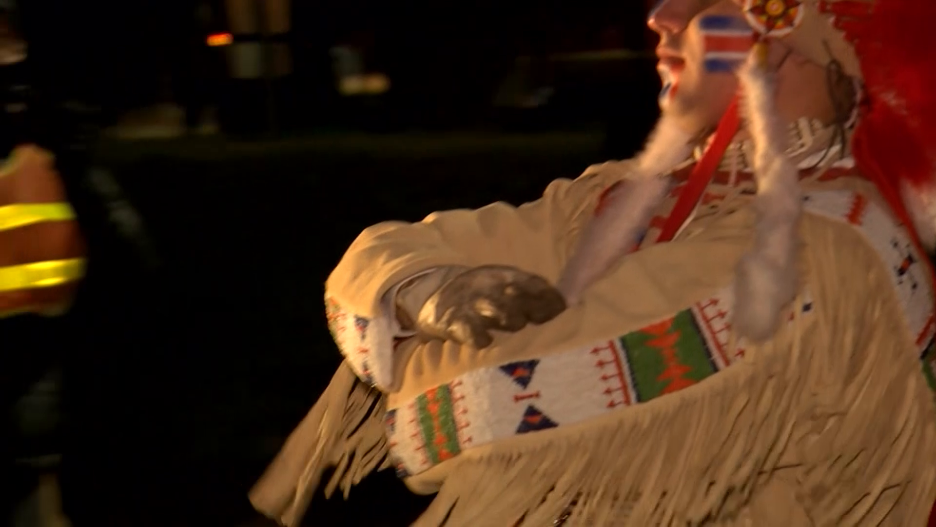 Students protest Native American mascot at homecoming parade