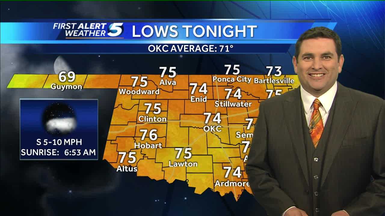 ​Very hot Sunday, a few storms possible.