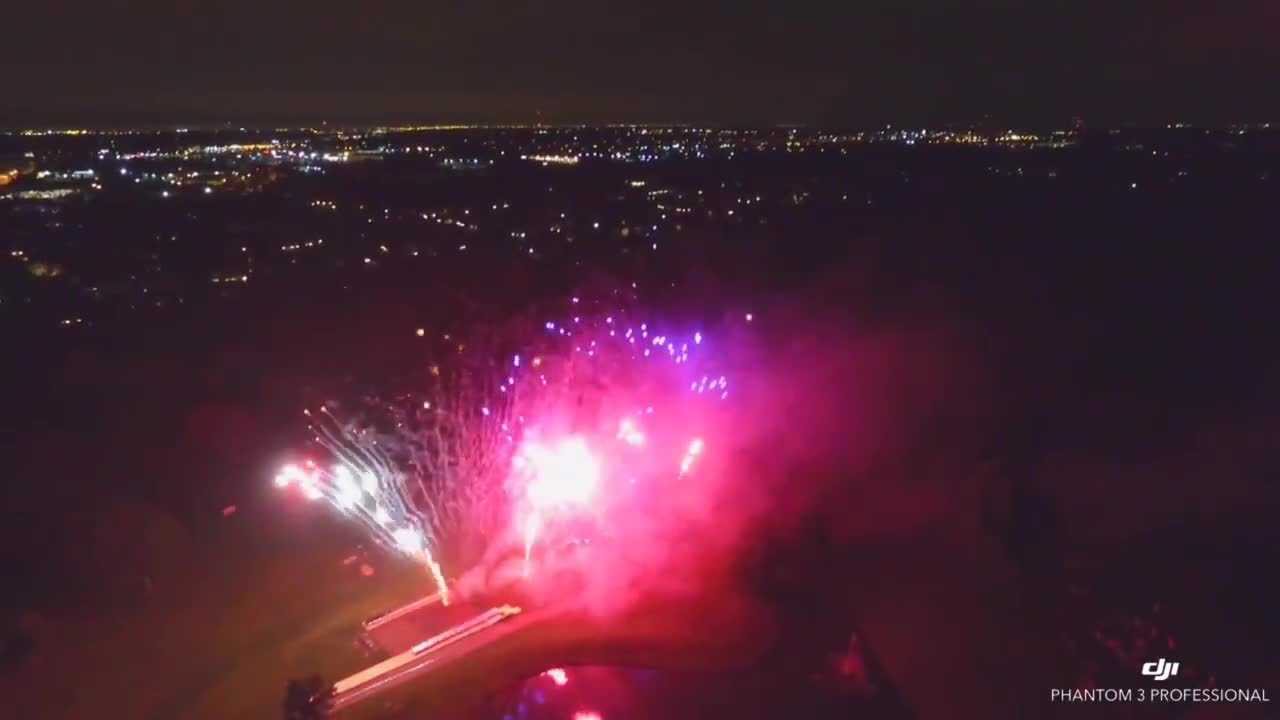 Drone captures fireworks from a new angle