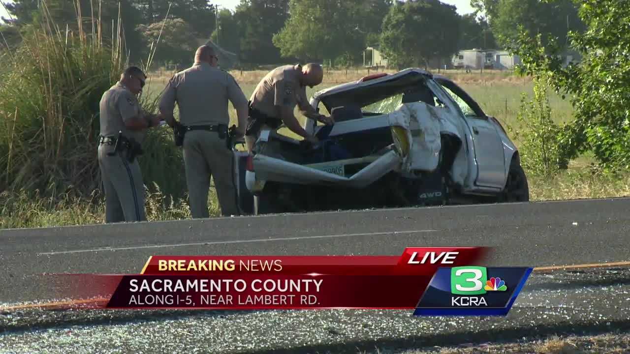 I-5 rollover snarls traffic near Lambert Road