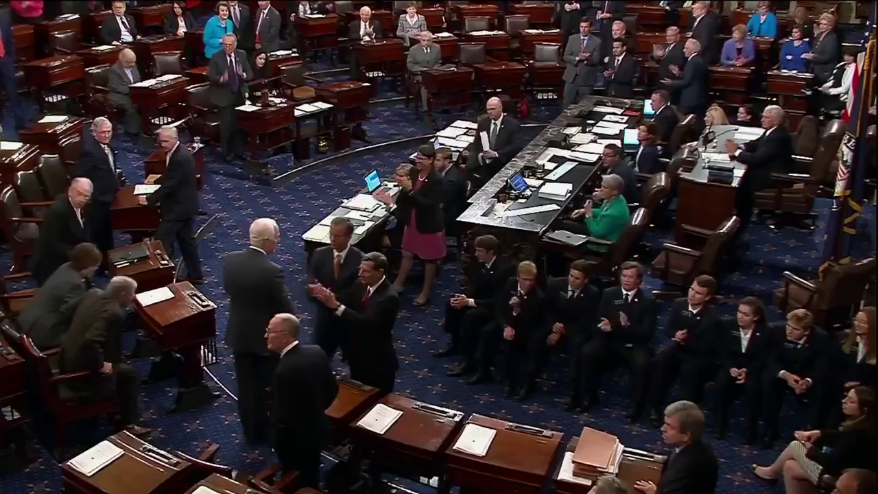 Sen. John McCain returns to the Senate floor for the first time since cancer diagnosis