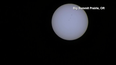 Time lapse view of the eclipse