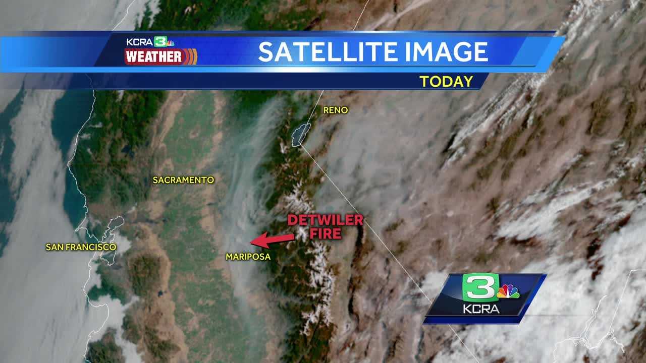 Thick smoke from Mariposa County fire stretches to Tahoe, Sac