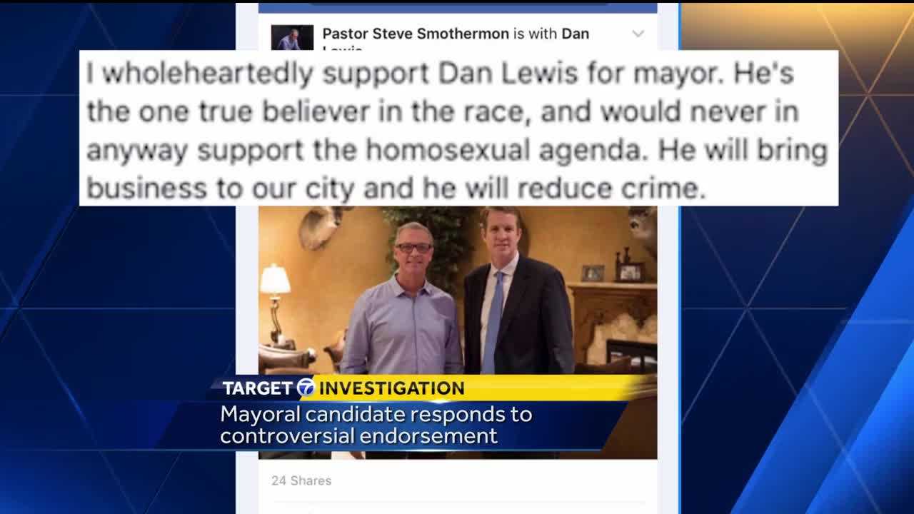Mayoral candidate responds to controversial endorsement