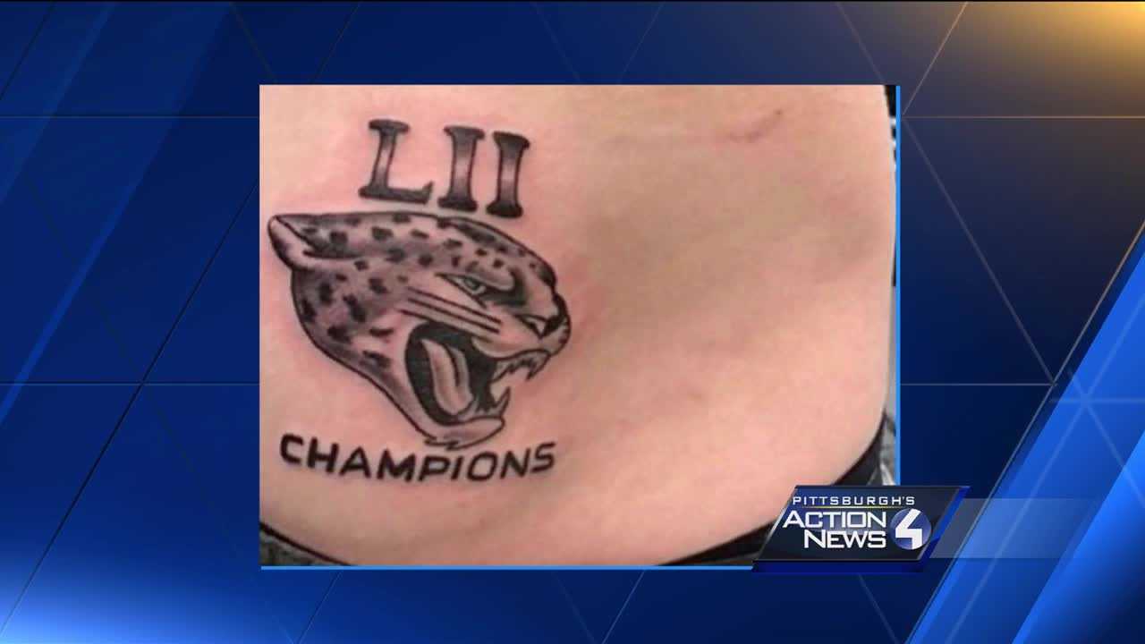 Confident Jaguars fan gets 'champions' tattoo