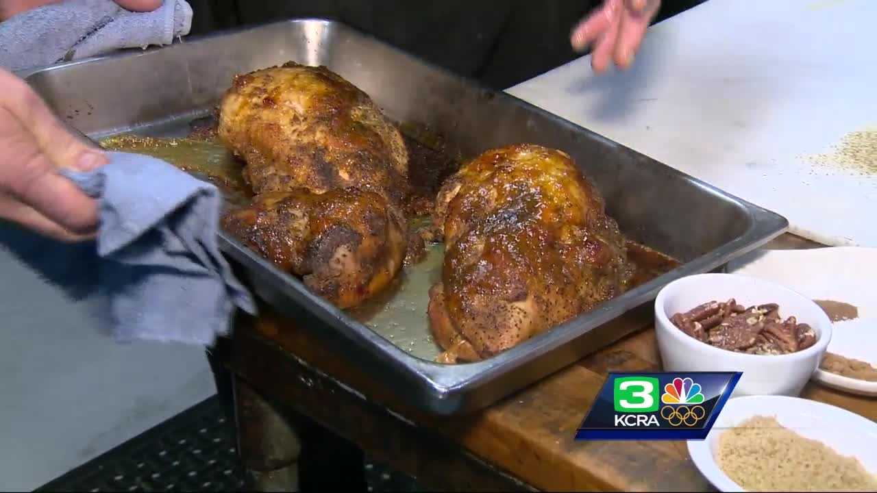 Thanksgiving Feast: Fast roast turkey with apricot glaze