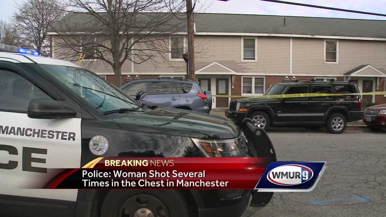Woman shot multiple times in the chest in Manchester