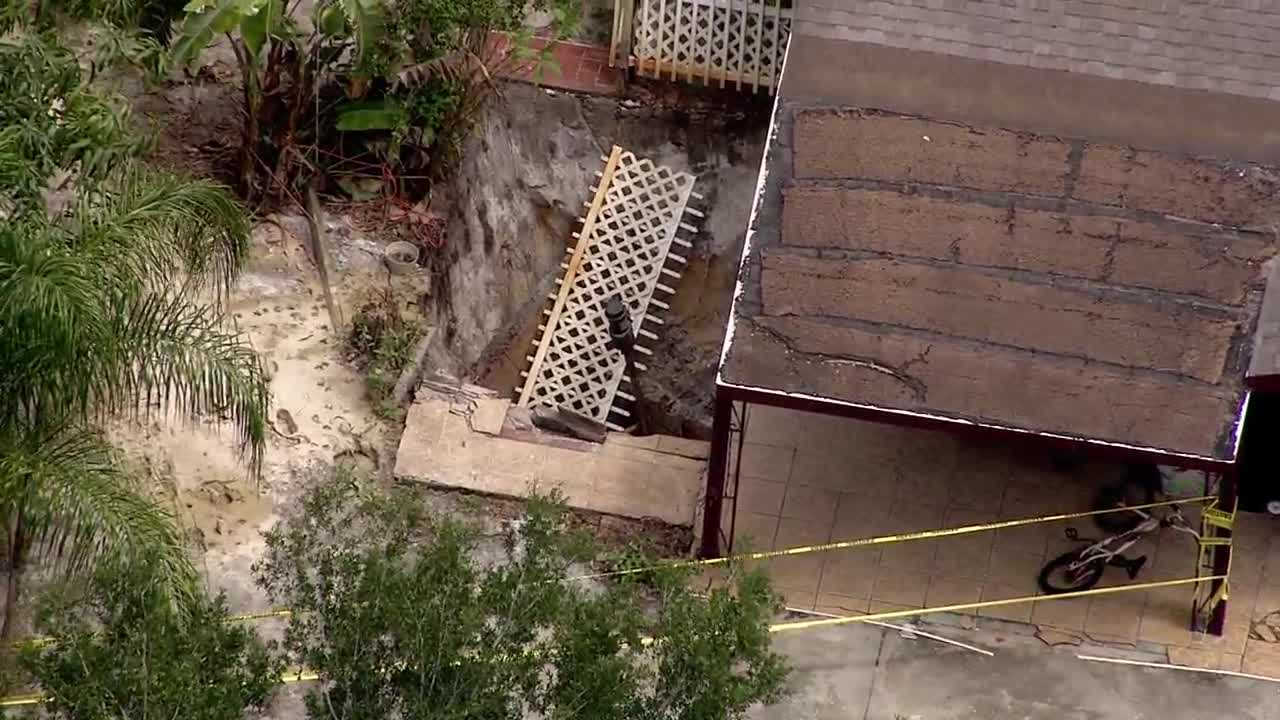 Possible sinkhole opens up near DeBary home