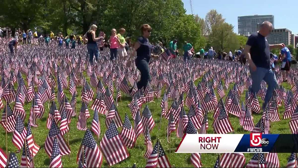 Flags cover Boston Common to honor Massachusetts fallen for Memorial Day 