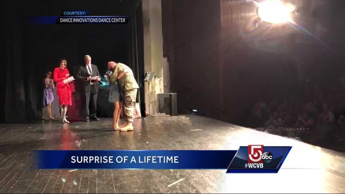Soldier surprises daughter at dance recital - WCVB Boston
