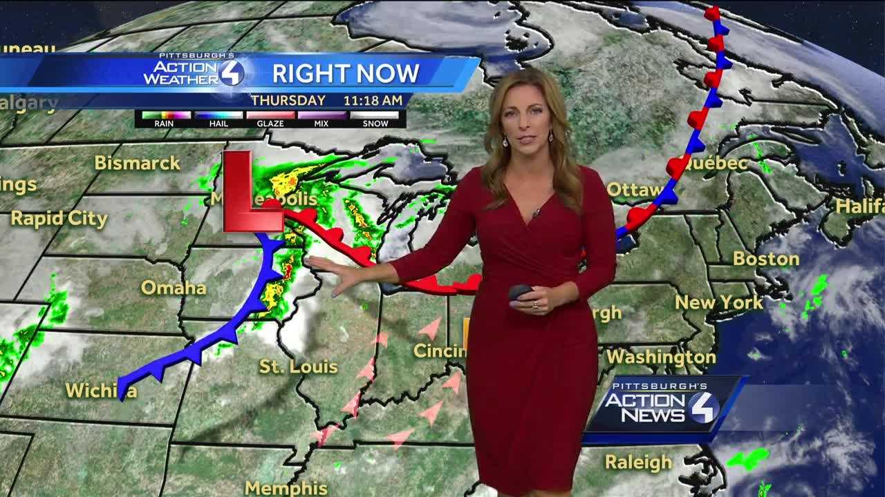 Forecast: Scattered showers and thunderstorms today