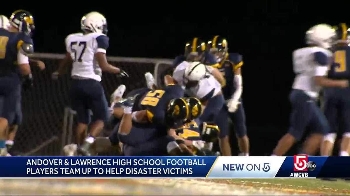 High school football players team up to help disaster victims