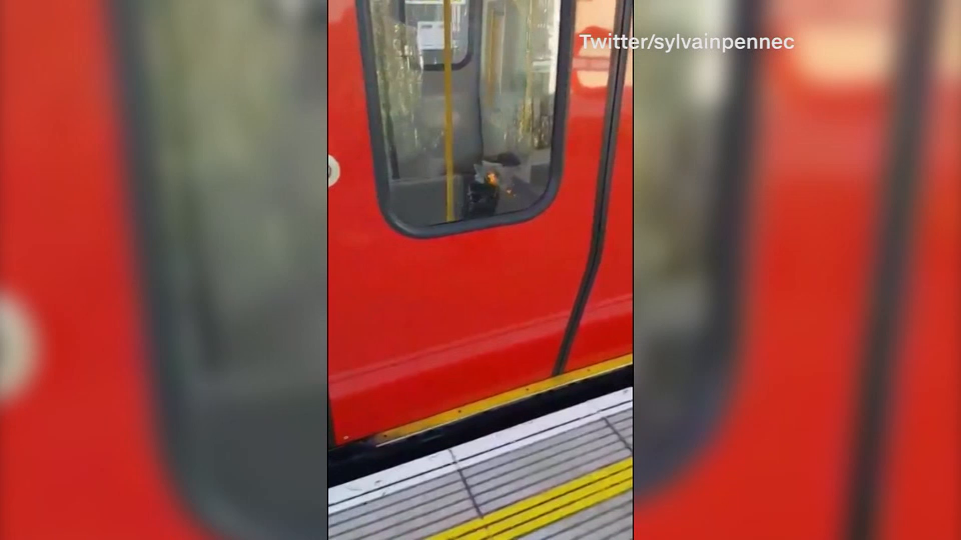 London train explosion: Video shows burning plastic container