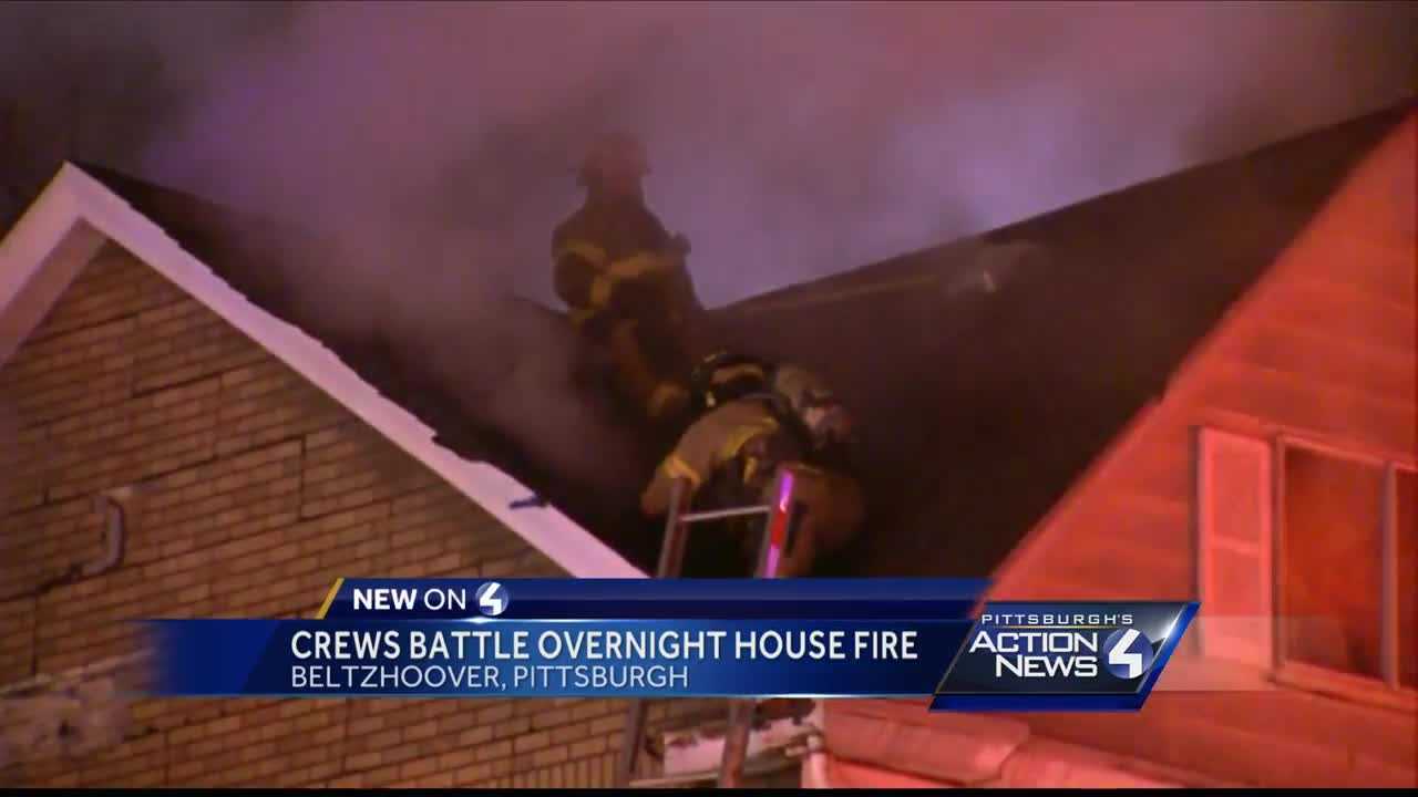 Crews battle overnight house fire in Beltzhoover