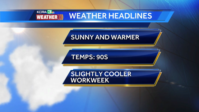 More sunny and warm weather ahead.