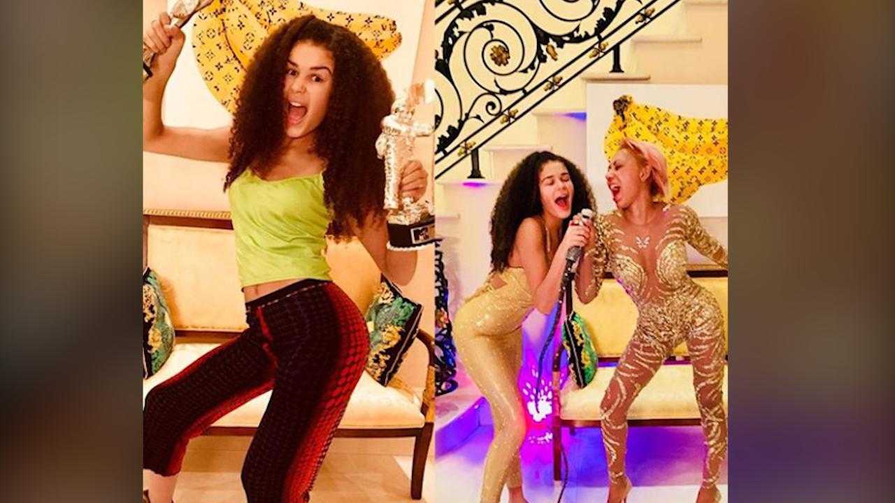 Mel B pulls out Spice Girls outfits for epic dress-up party with her niece