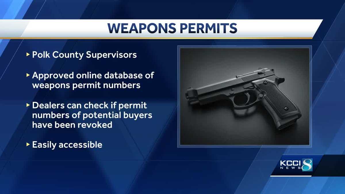 Polk County Supervisors put weapons database in place