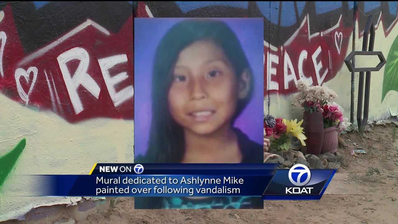 Mural dedicated to Ashlynne Mike painted over following vandalism