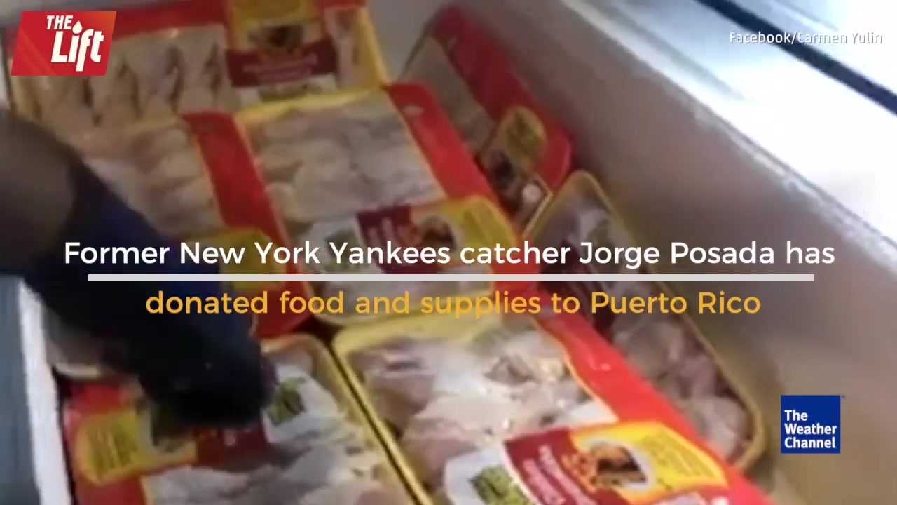 Catcher Jorge Posada Donates to Puerto Rico