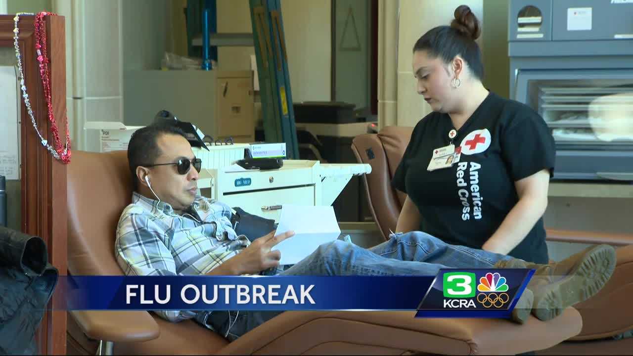 Blood donations drop as flu cases increase in California