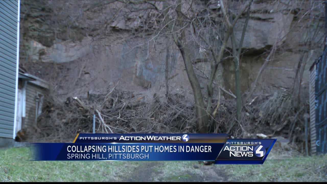 Collapsing hillsides put homes in danger