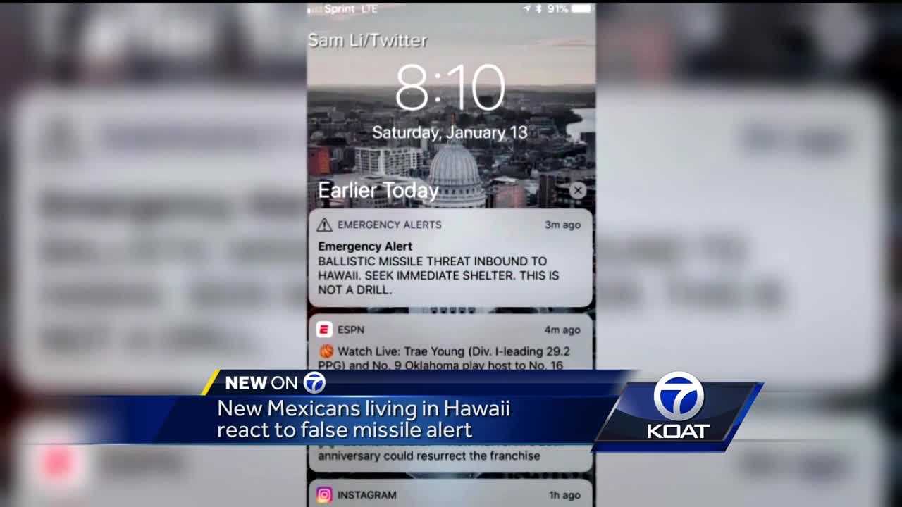 New Mexicans in Hawaii react to false missile threat