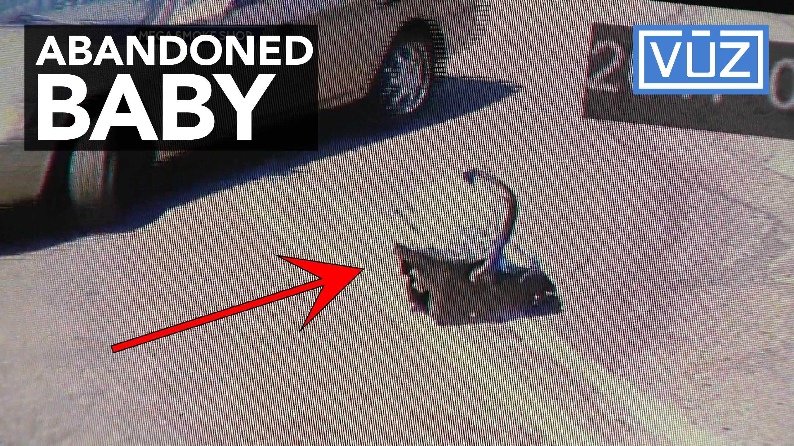Man caught on surveillance video abandoning  baby in parking lot
