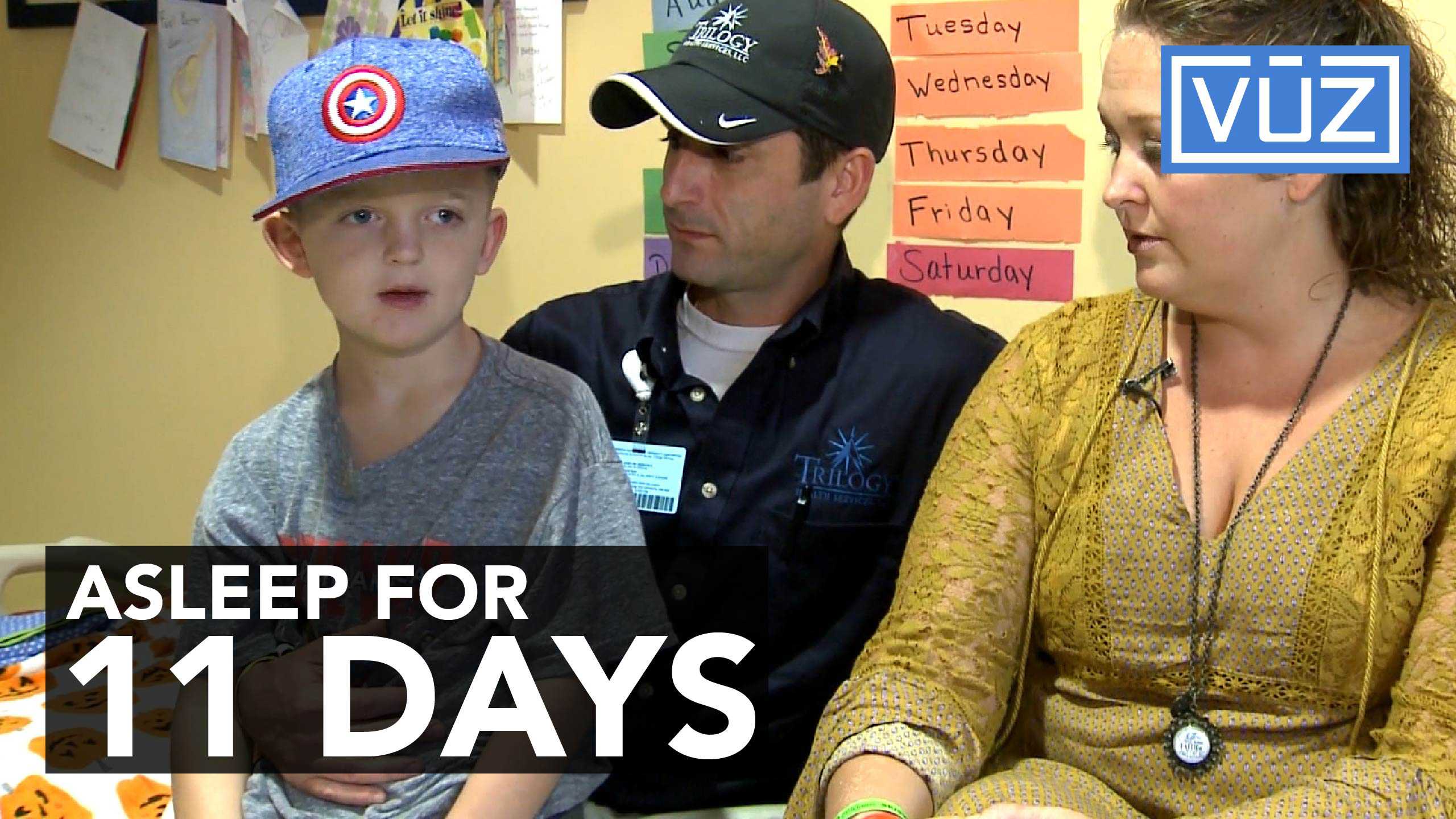 Mystery illness leads to 7-year-old sleeping for 11 days