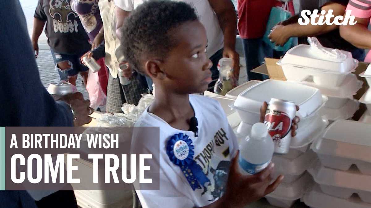 Image result for 7-year-old feeds the homeless as his birthday wish