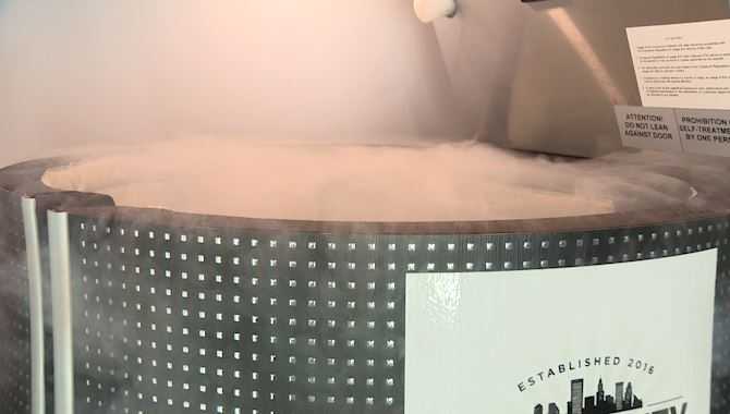 It's cold outside – and inside from cryosauna users
