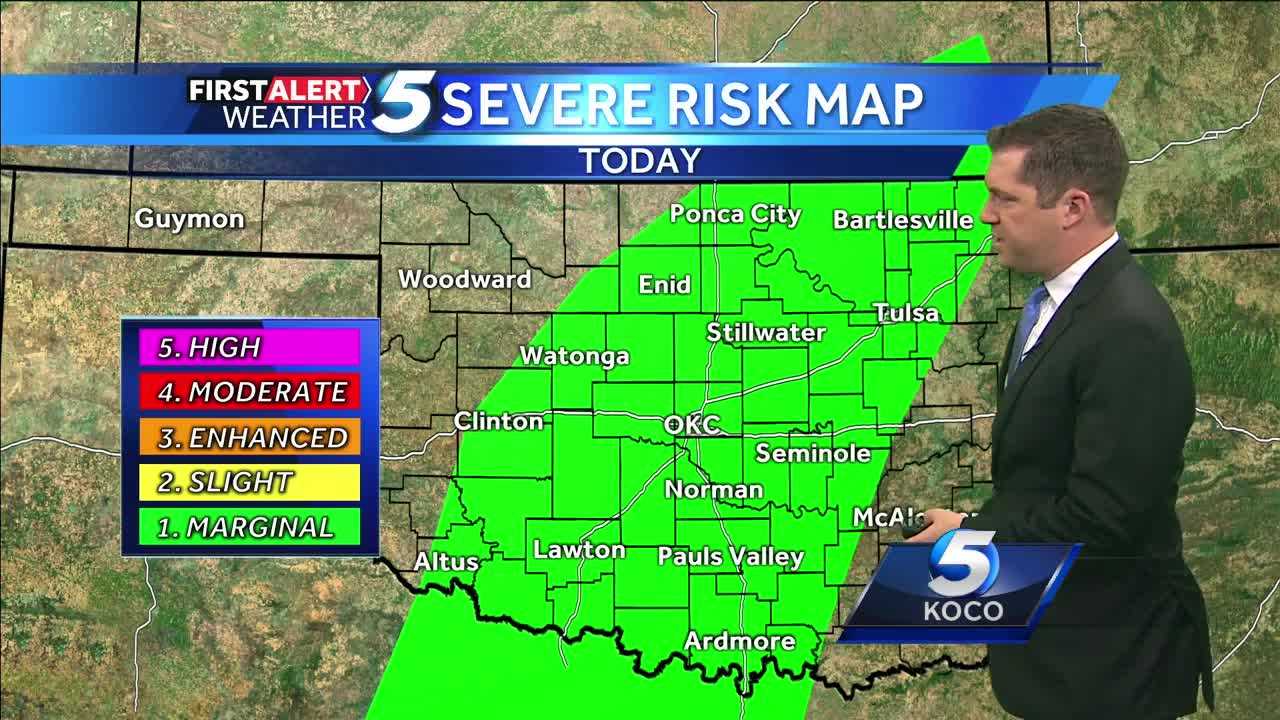 Severe storms possible in central Oklahoma  