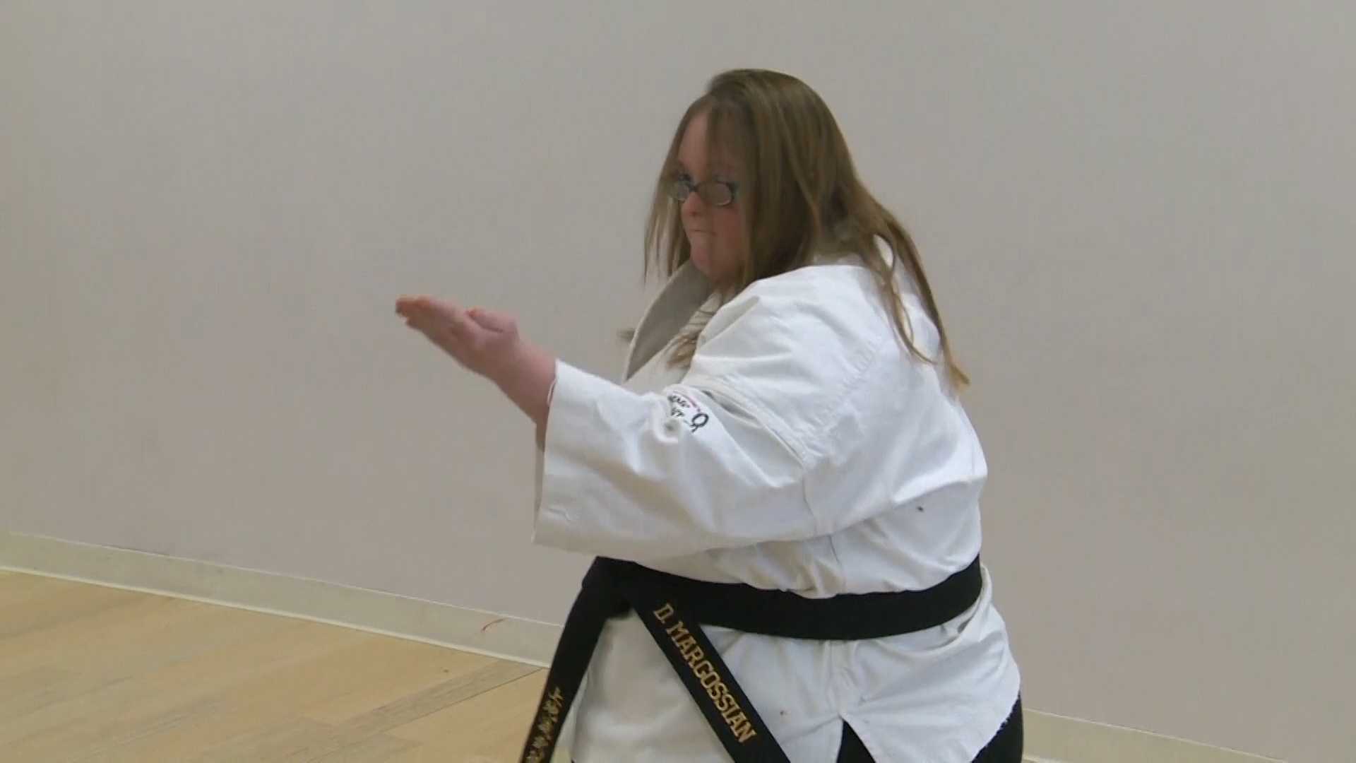 Special Olympian trains for her fourth-degree black belt in karate