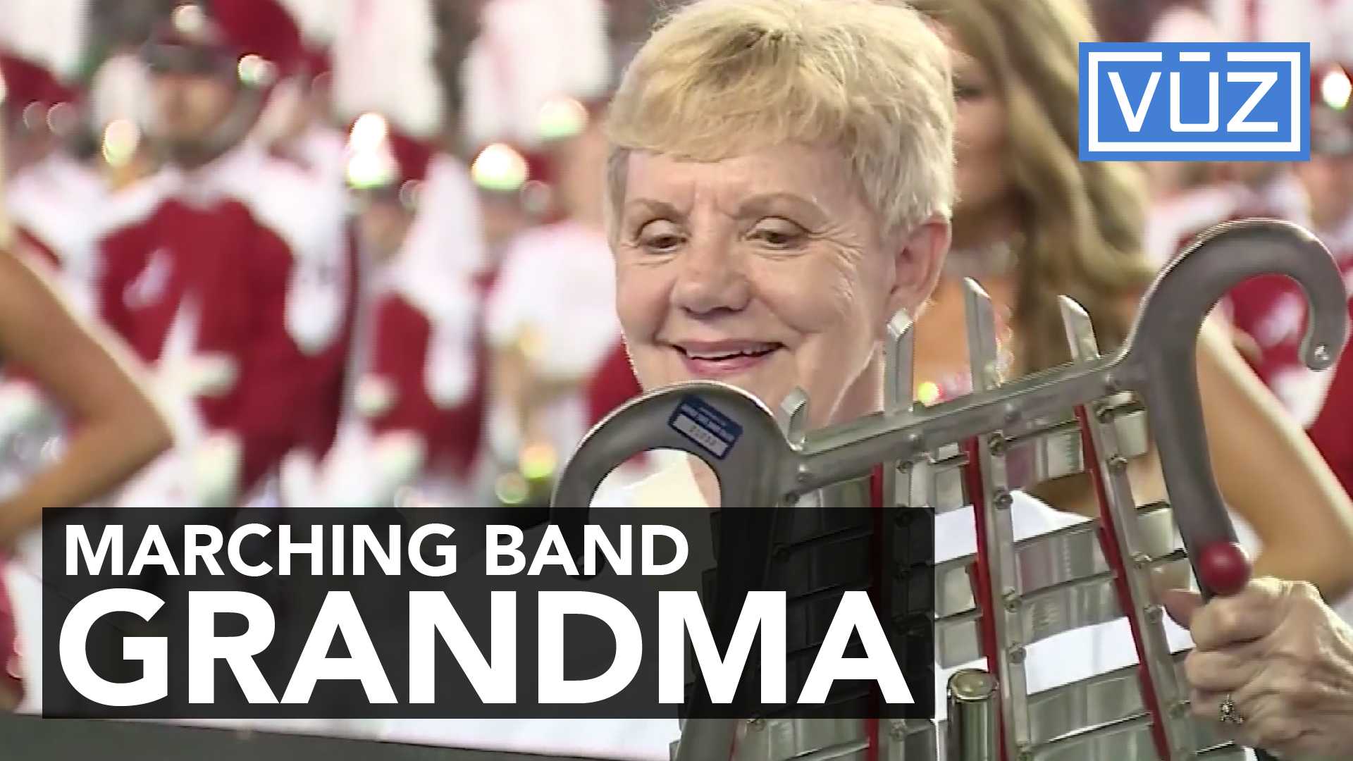 Former 'Bama band member joins grandson on field