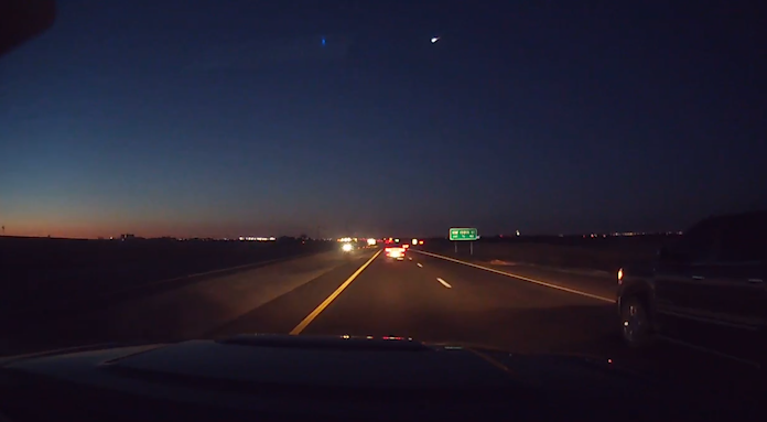 VIDEO: Meteor streaking through Oklahoma City sky caught on dashcam